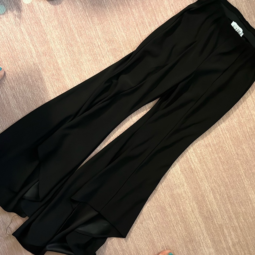 Black flare pants